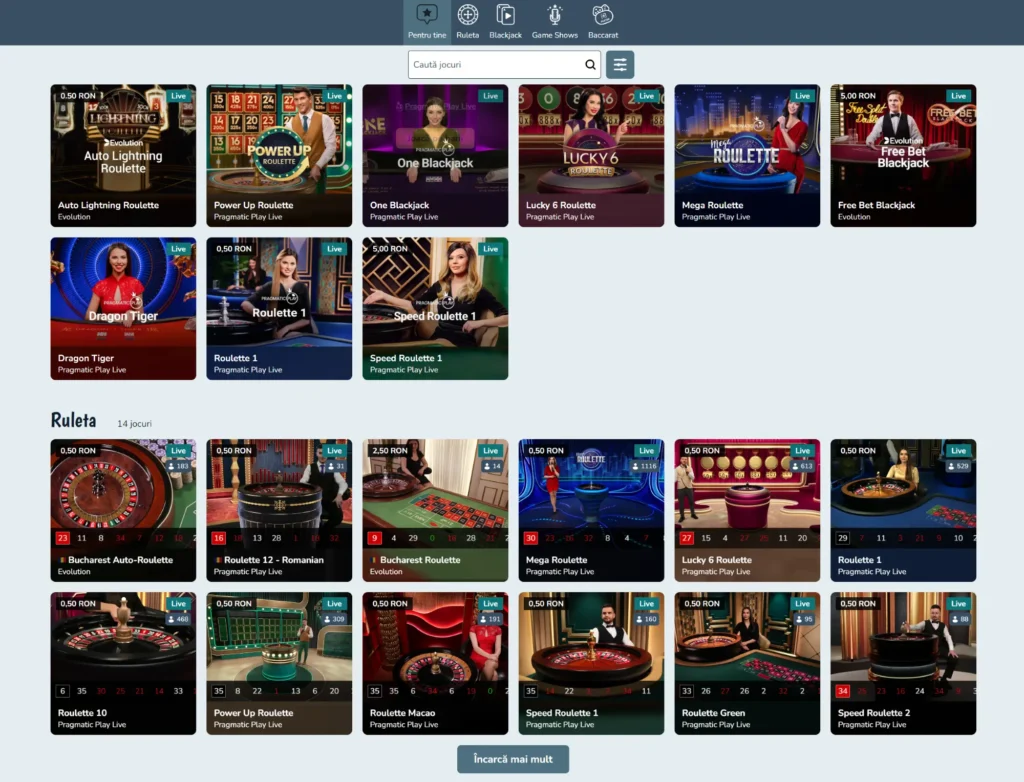 Casino live la Vlad