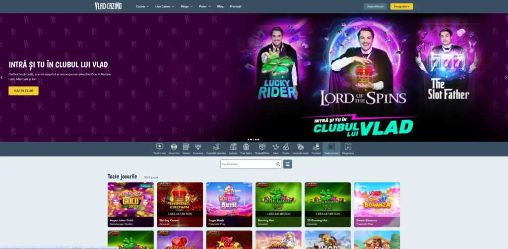 Sloturi video la Vlad Cazino